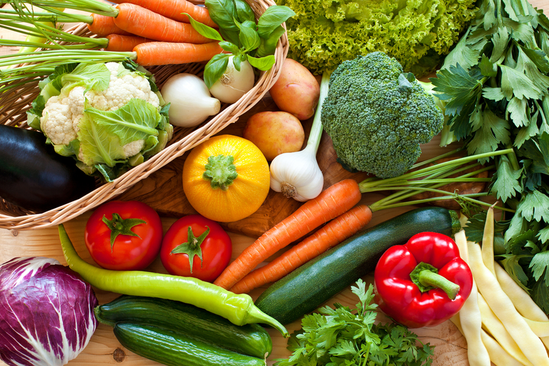 mix of colorful vegetables on a counter