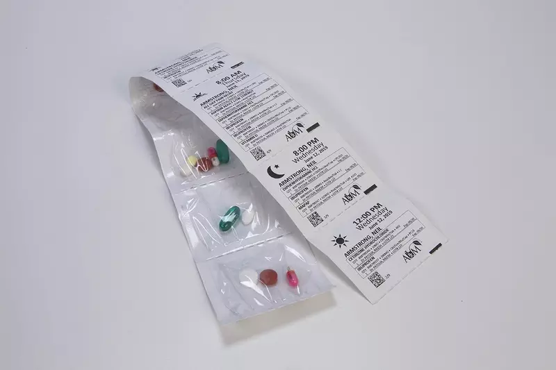 different medications in pouch packaging