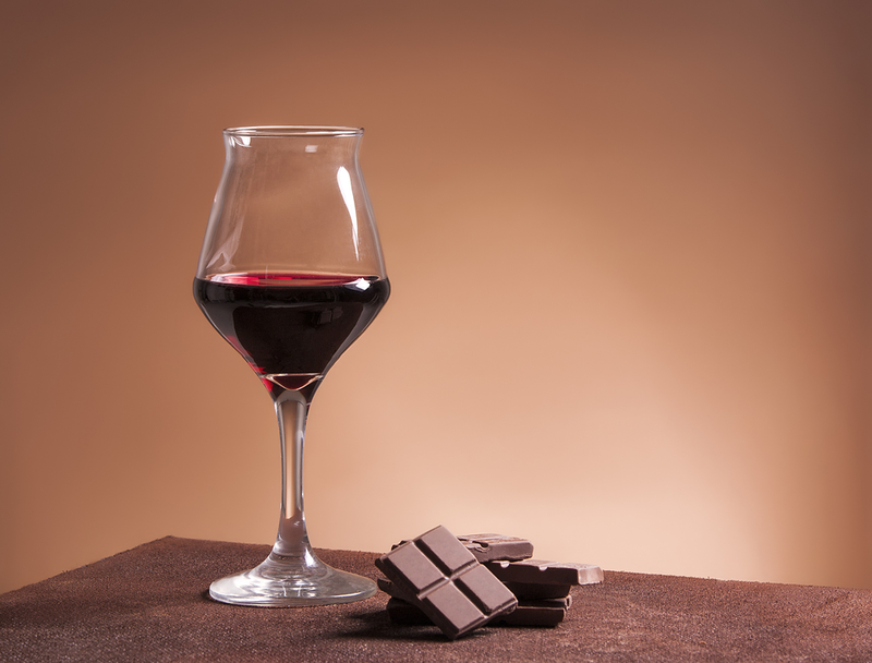 red wine and dark chocolate